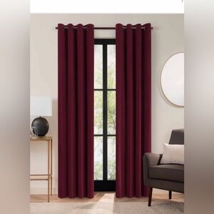 Eclipse Luxury Cotton Velvet 100% Blackout Rod Pocket Back Tab ONE PANEL 50x108